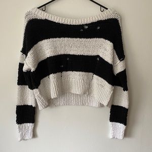Hollister Distressed Crop Sweater
